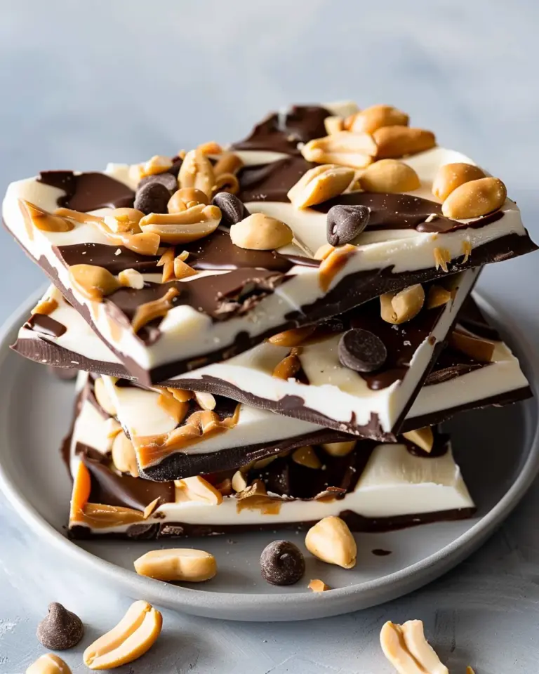 10 Minute Peanut Butter Chocolate Greek Yogurt Bark Recipe