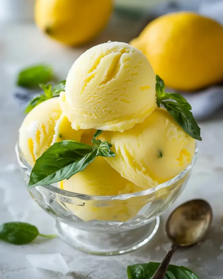 Lemon Basil Sorbet: Refreshing Summer Bliss Awaits!