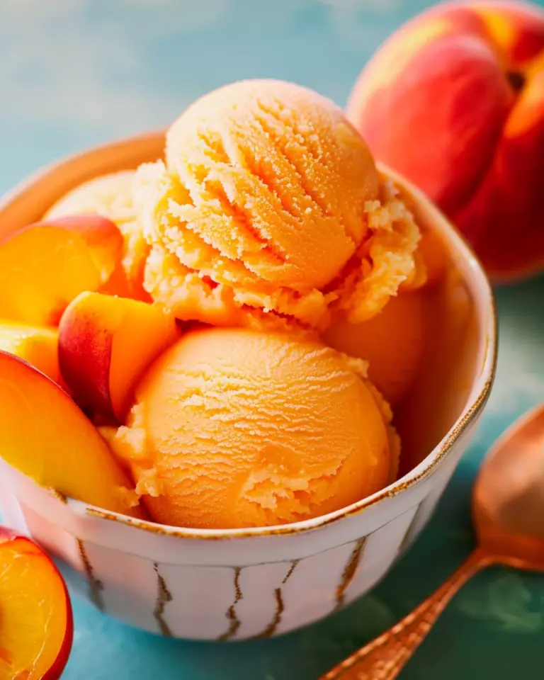 Peach Sorbet A Refreshing and Fruity Summer Treat