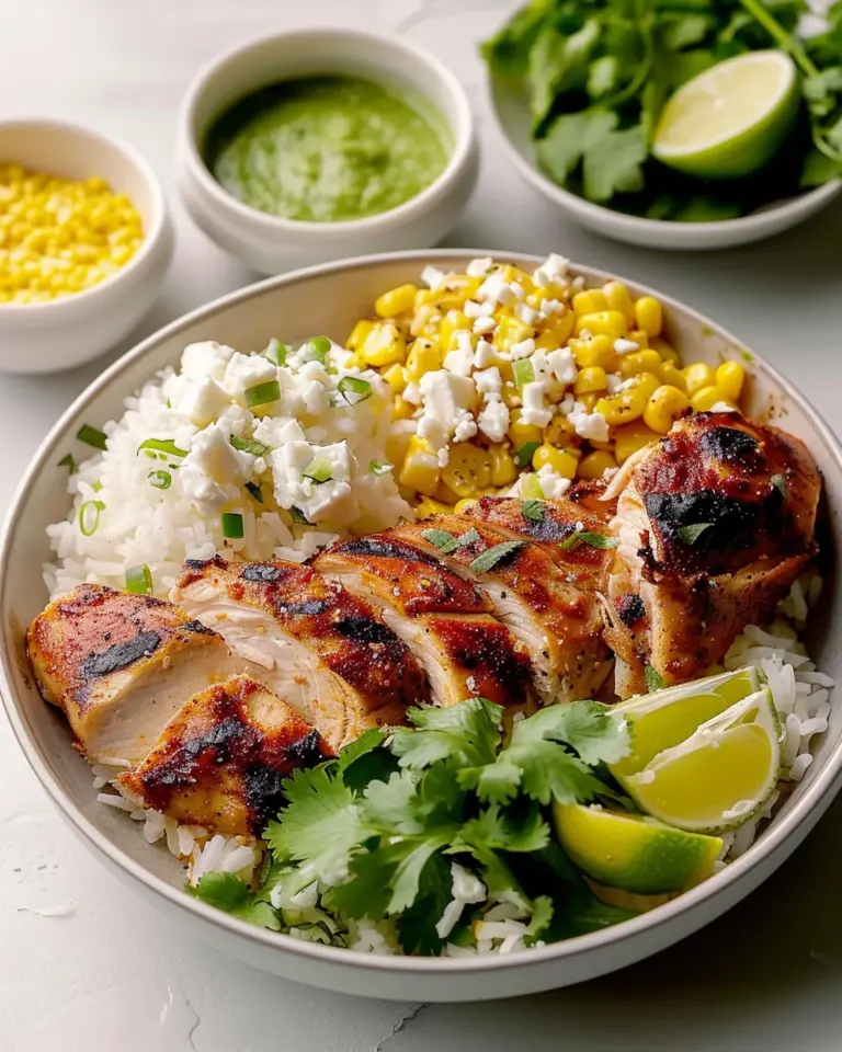 High Protein Street Corn Chicken Bowls Recipe