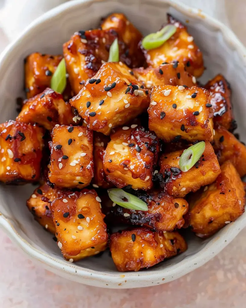 Air Fried Miso Sesame Tofu