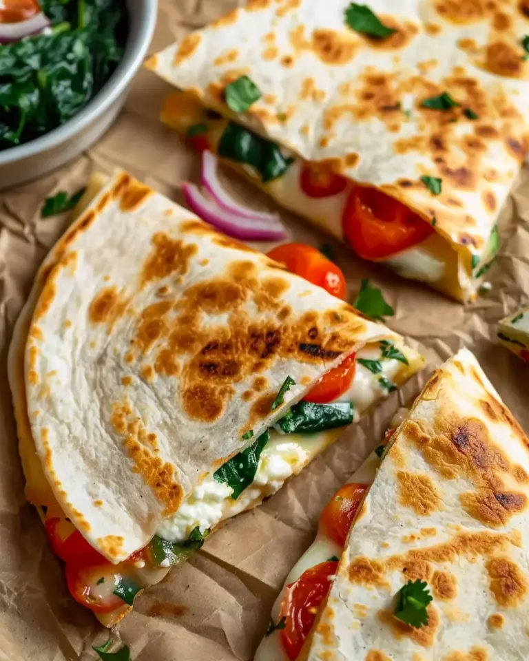 Cheesy Mediterranean Quesadilla