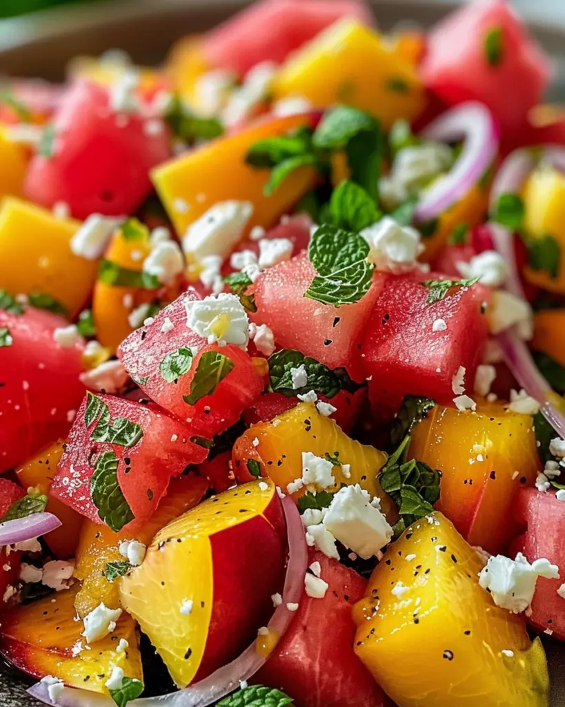 Peach Watermelon Salad Recipe