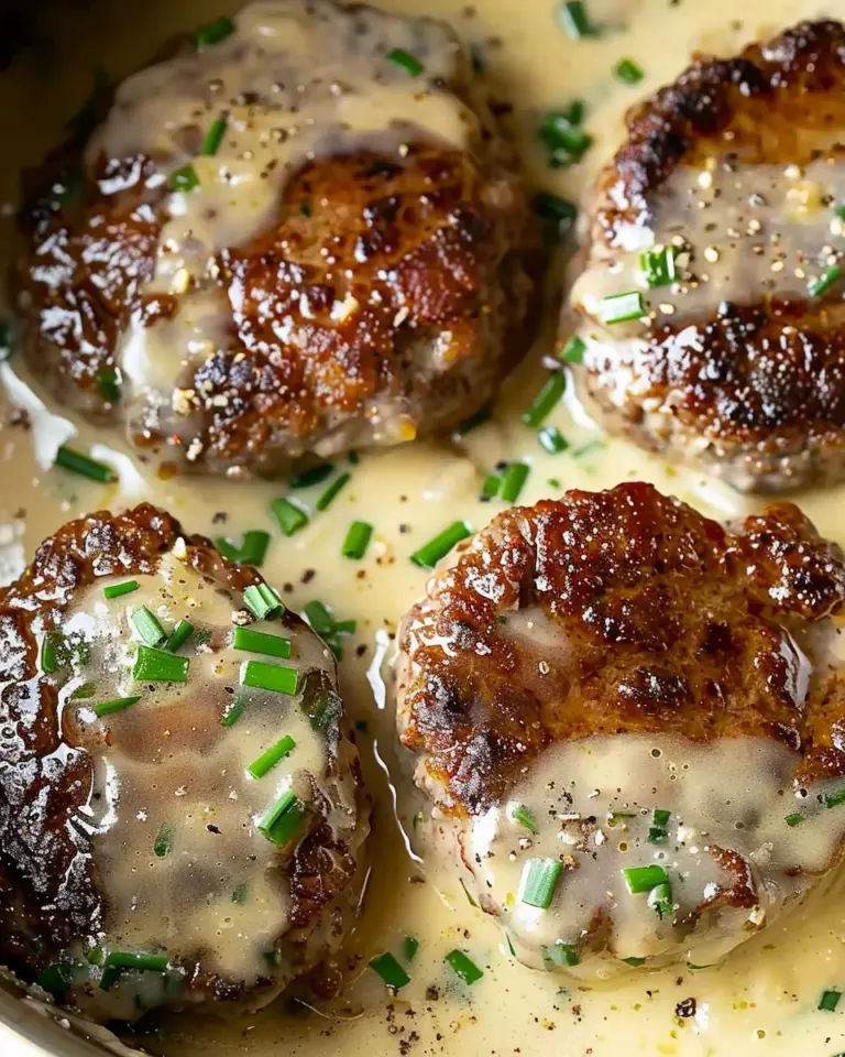 Salisbury Steaks in Horseradish Parmesan Sauce