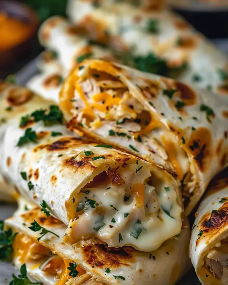 Low Carb Cheesy Garlic Chicken Wraps