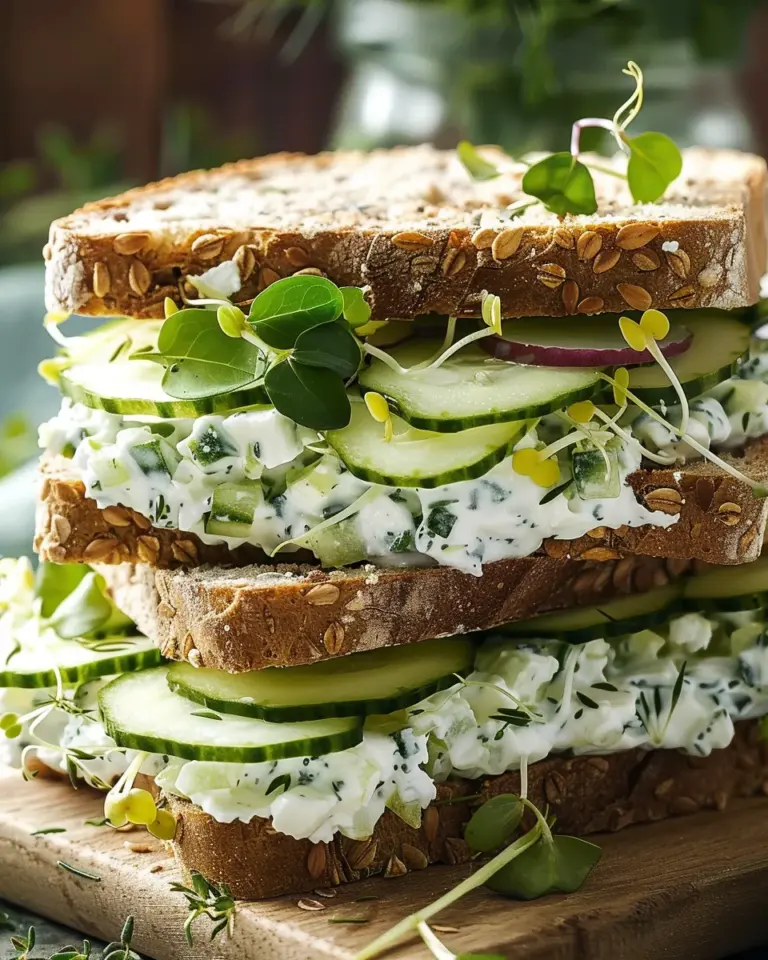Easy Cucumber Salad Sandwiches