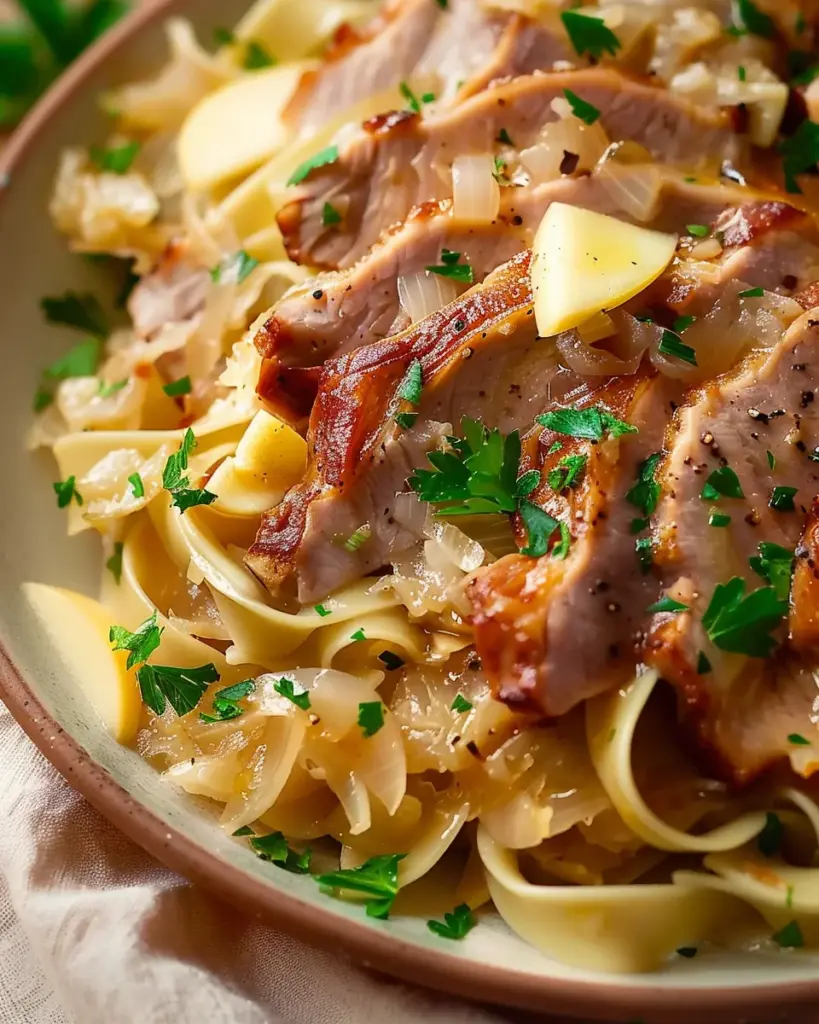 Tender Pork Sauerkraut and Noodles – theamazingfood