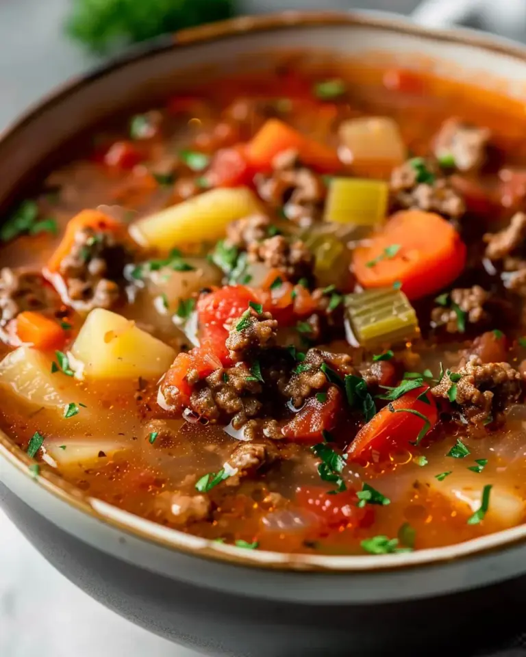 Mouthwatering Instant Pot Ground Beef Soup