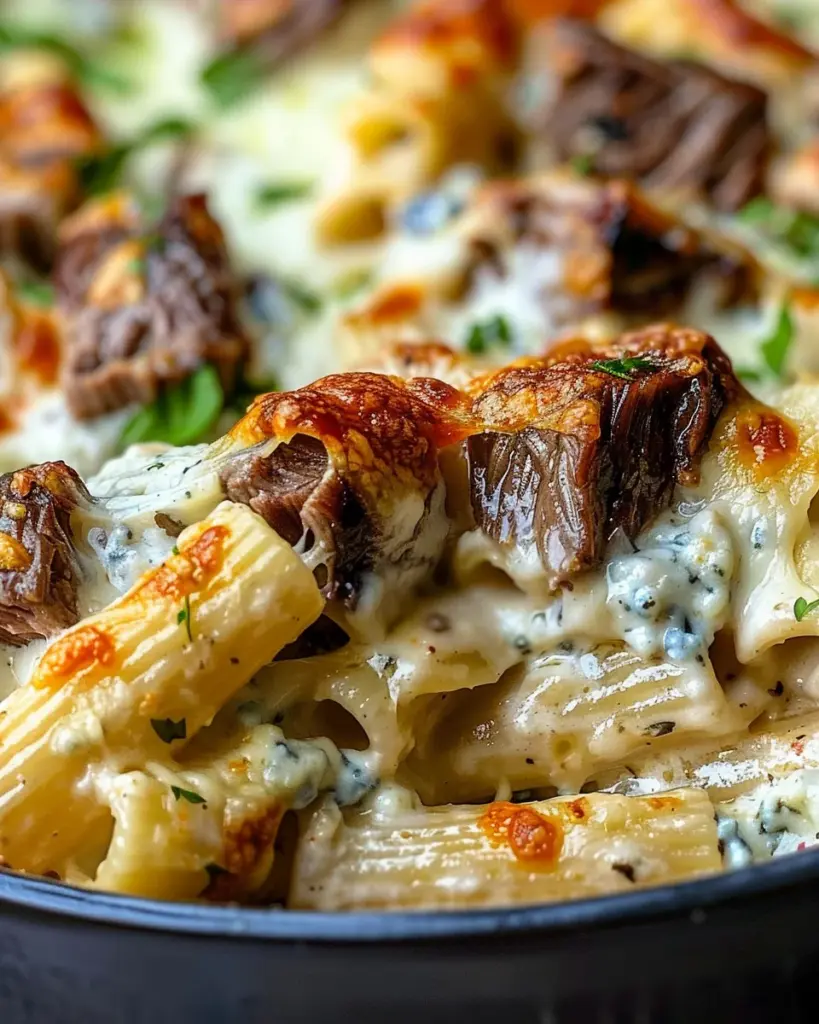 Steak & Blue Cheese Rigatoni Bake