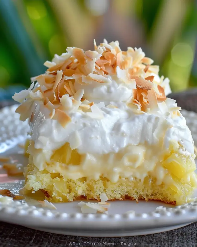 Pineapple Coconut Poke Cake