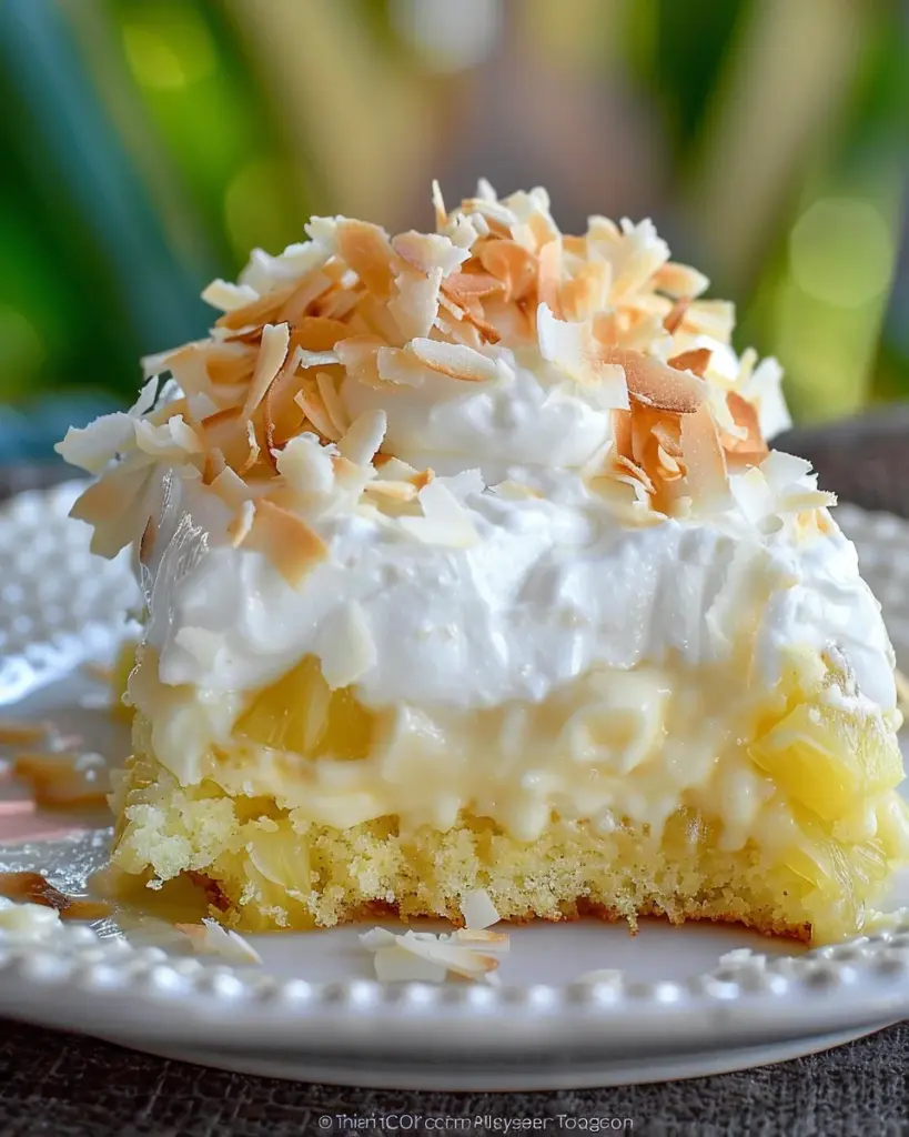 Pineapple Coconut Poke Cake