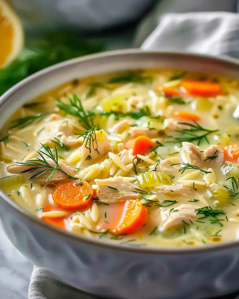 Creamy Greek Lemon Chicken Soup