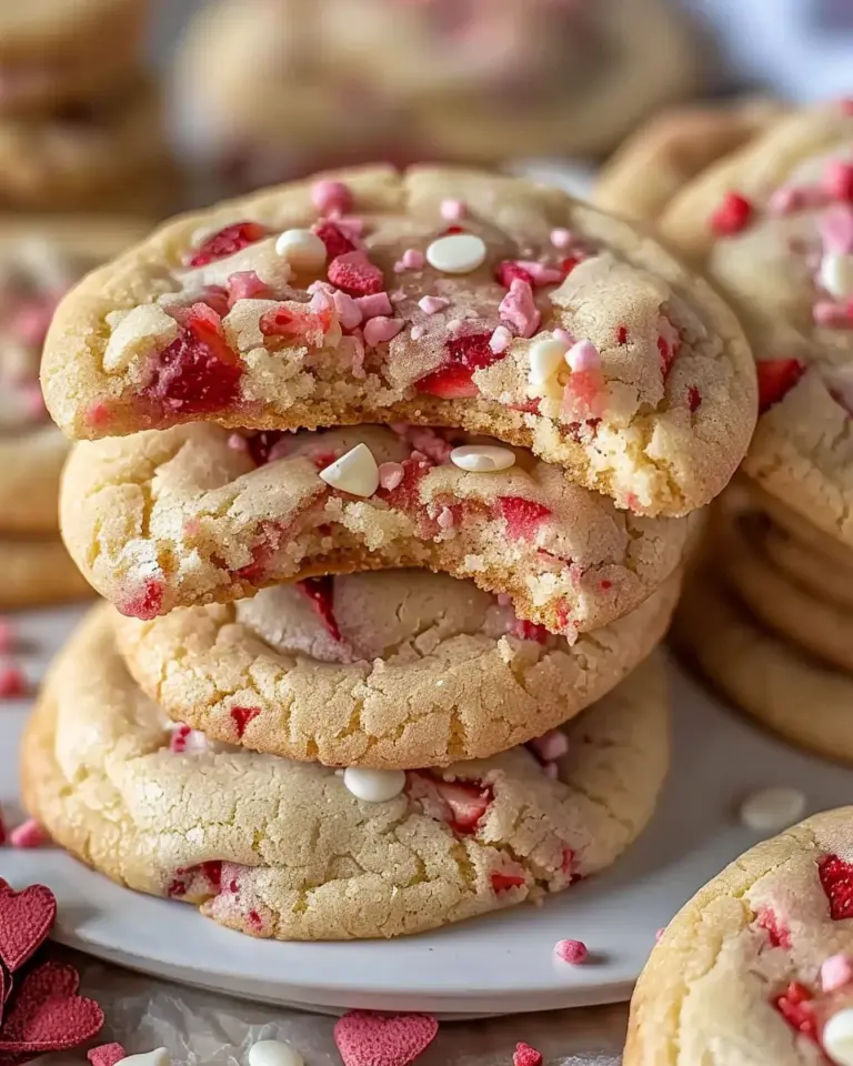 Irresistible Valentine’s Strawberry White Chocolate Cookies