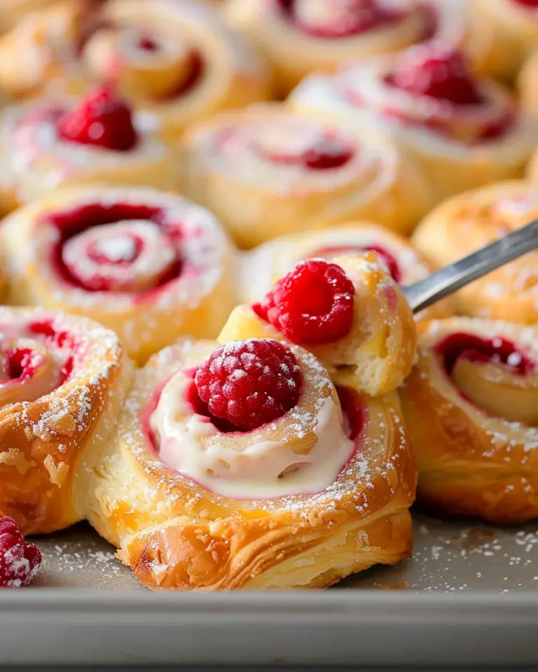 Lemon Raspberry Cream Cheese Danish Rolls