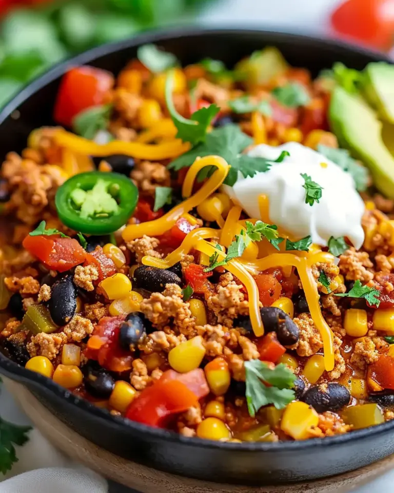 Easy Ground Turkey Taco Skillet (One-Pan Meal)
