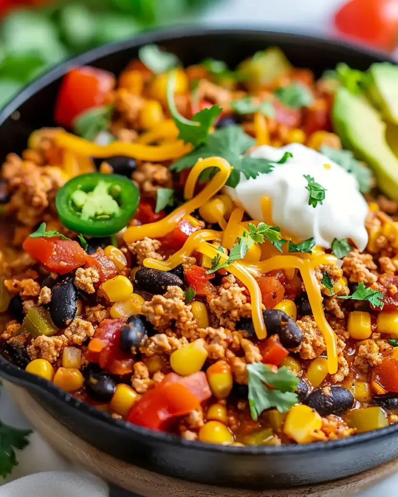 Easy Ground Turkey Taco Skillet (One-Pan Meal)