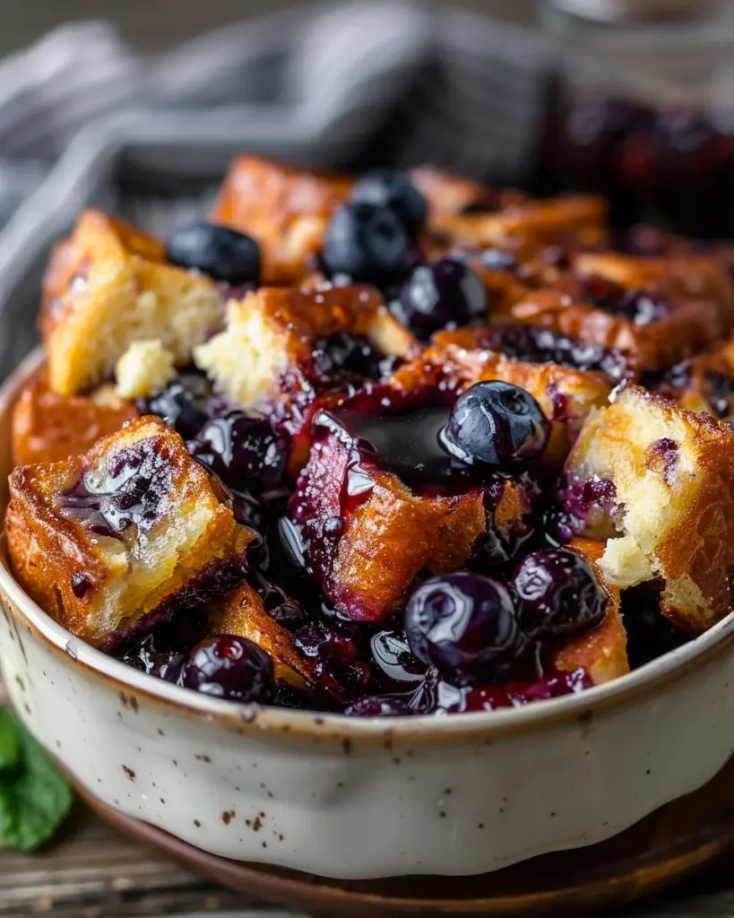 Blueberry Cream Cheese French Toast Casserole