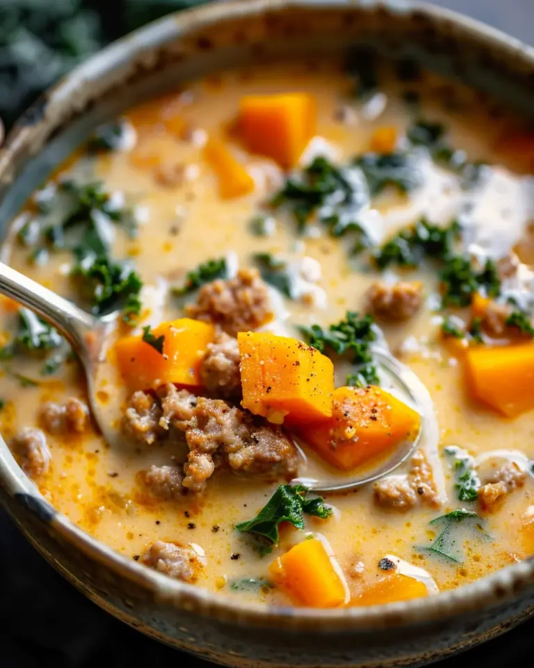 Creamy Sweet Potato and Sausage Soup