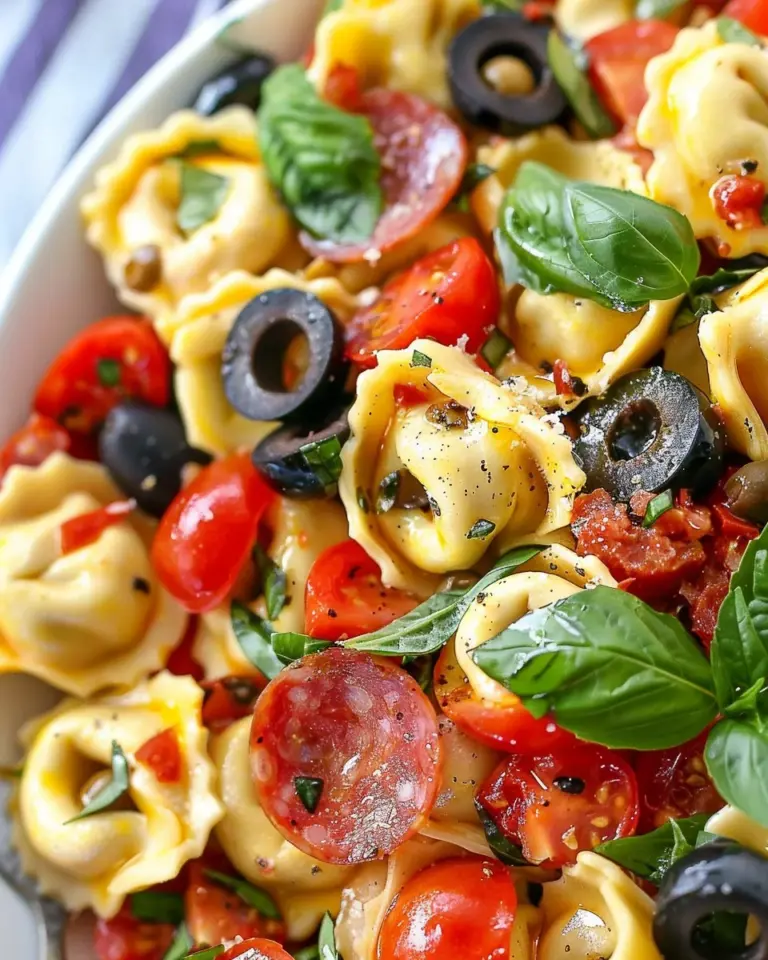 Roasted Red Pepper and Parmesan Tortellini Salad