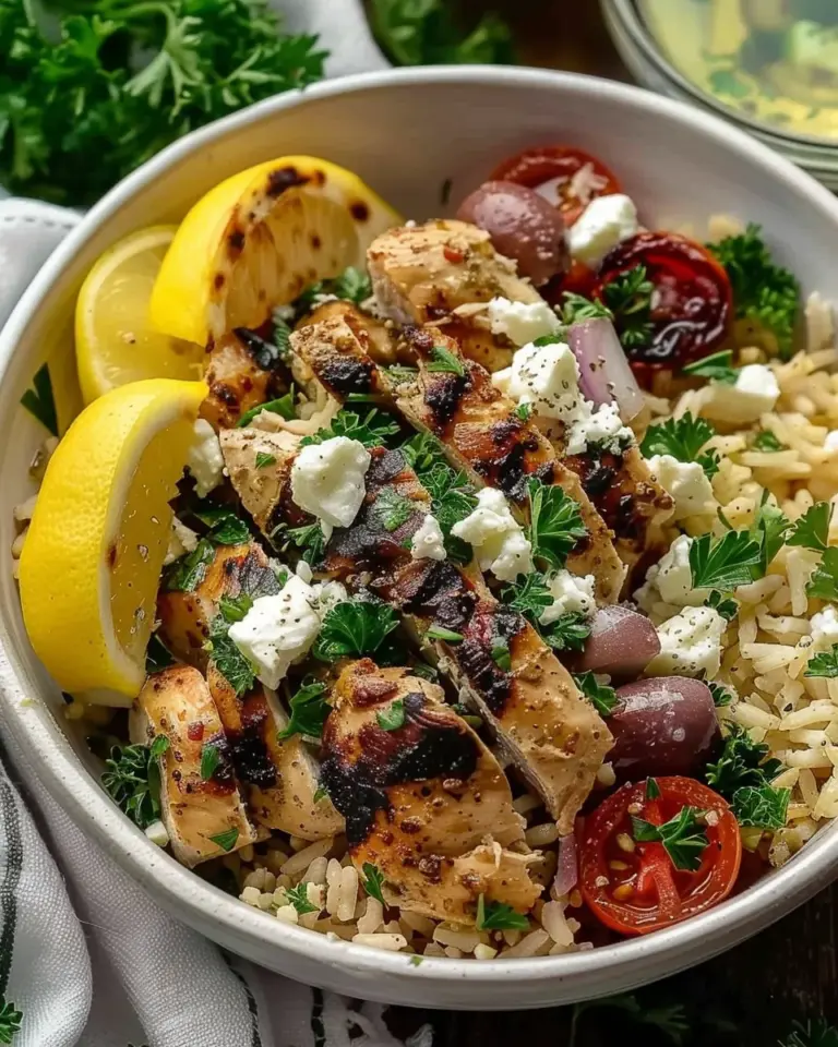 Mediterranean Chicken and Rice Bowl