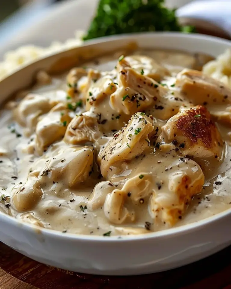 Slow Cooker Creamy Chicken & Gravy