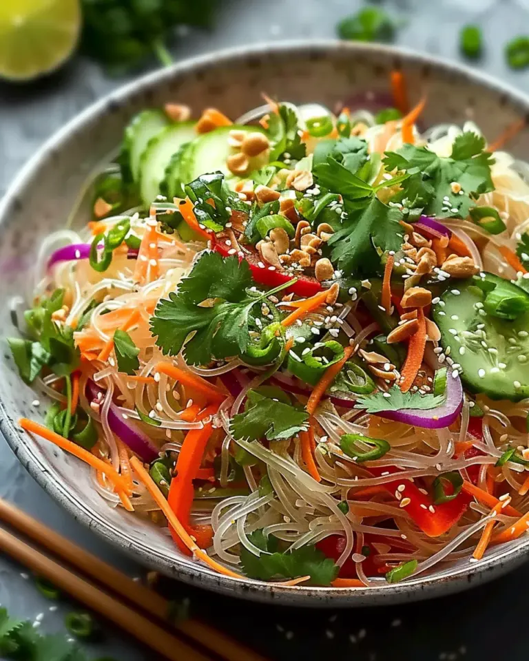 Asian Noodle Salad with Ginger-Lime Dressing Recipe