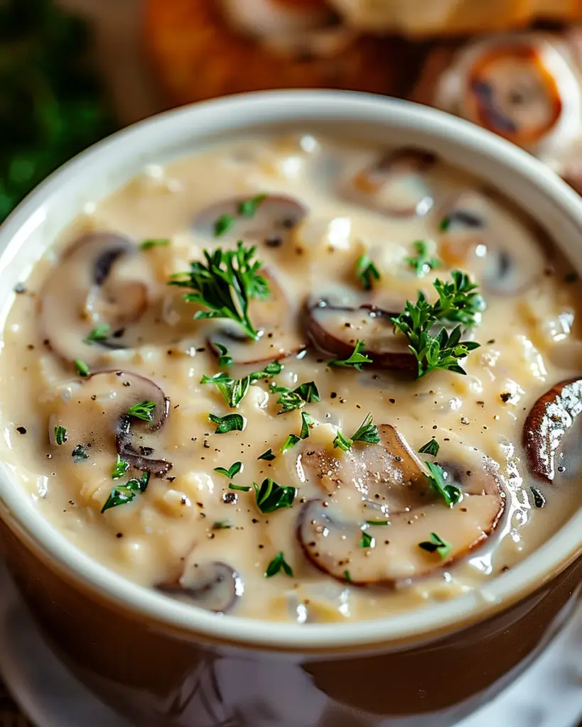 Cottage Cheese Mushroom Soup