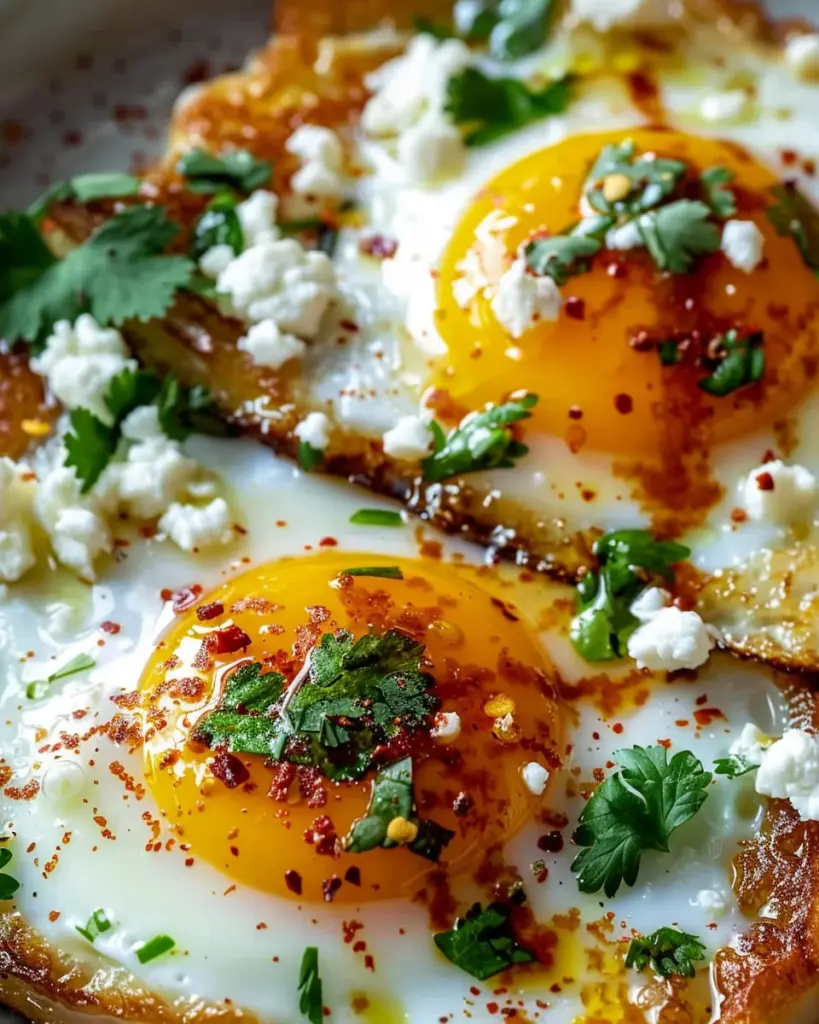 Crispy Feta Fried Eggs