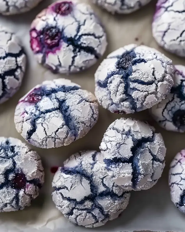 Blueberry Crinkle Cookies