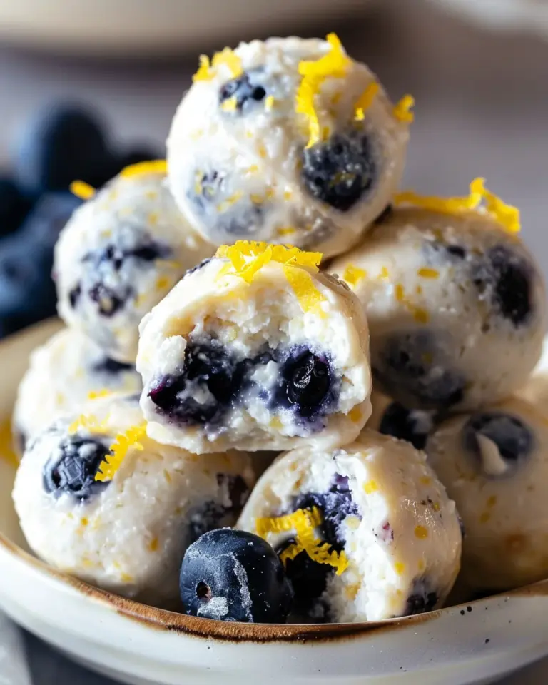 Lemon Blueberry Cottage Cheese Protein Bites