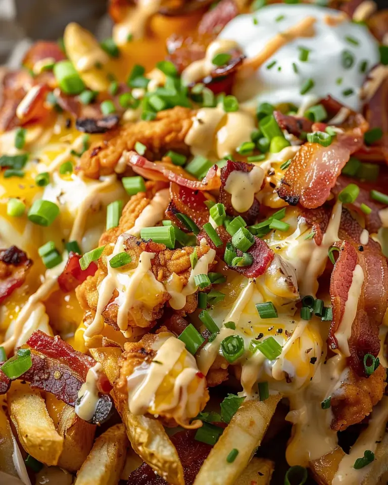 Dirty Chicken and Bacon Loaded Fries