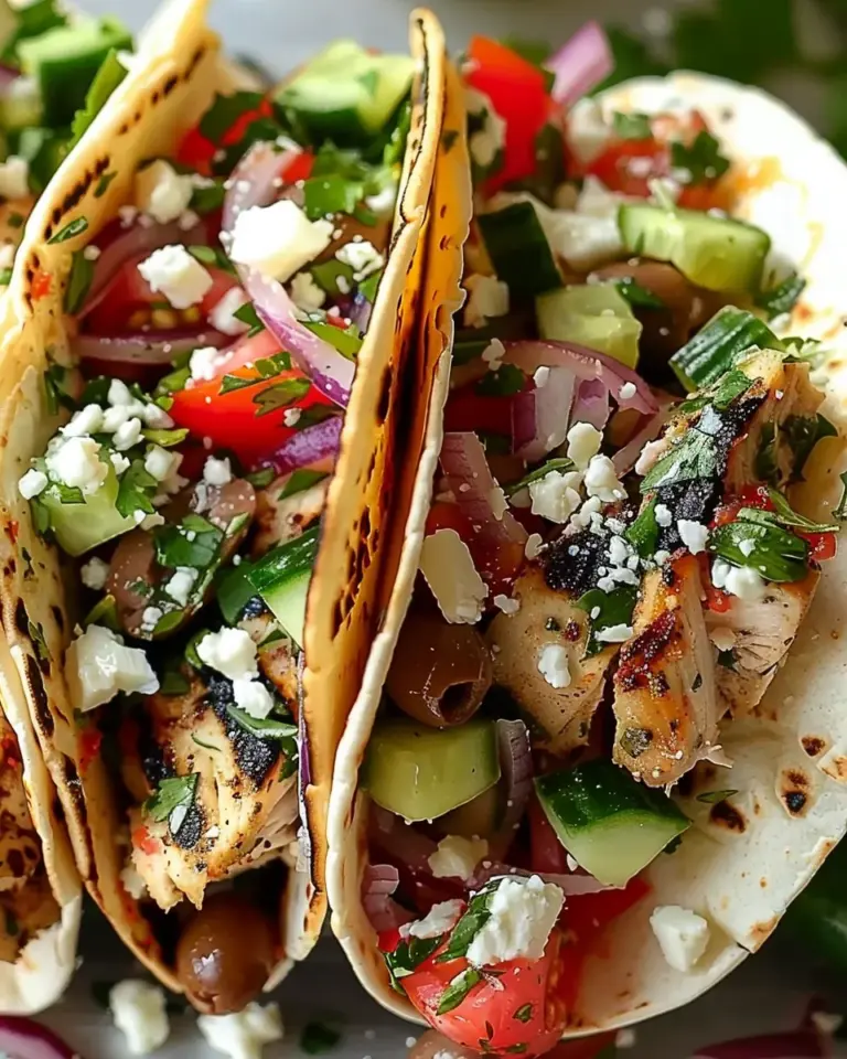 Mediterranean Chicken Tacos