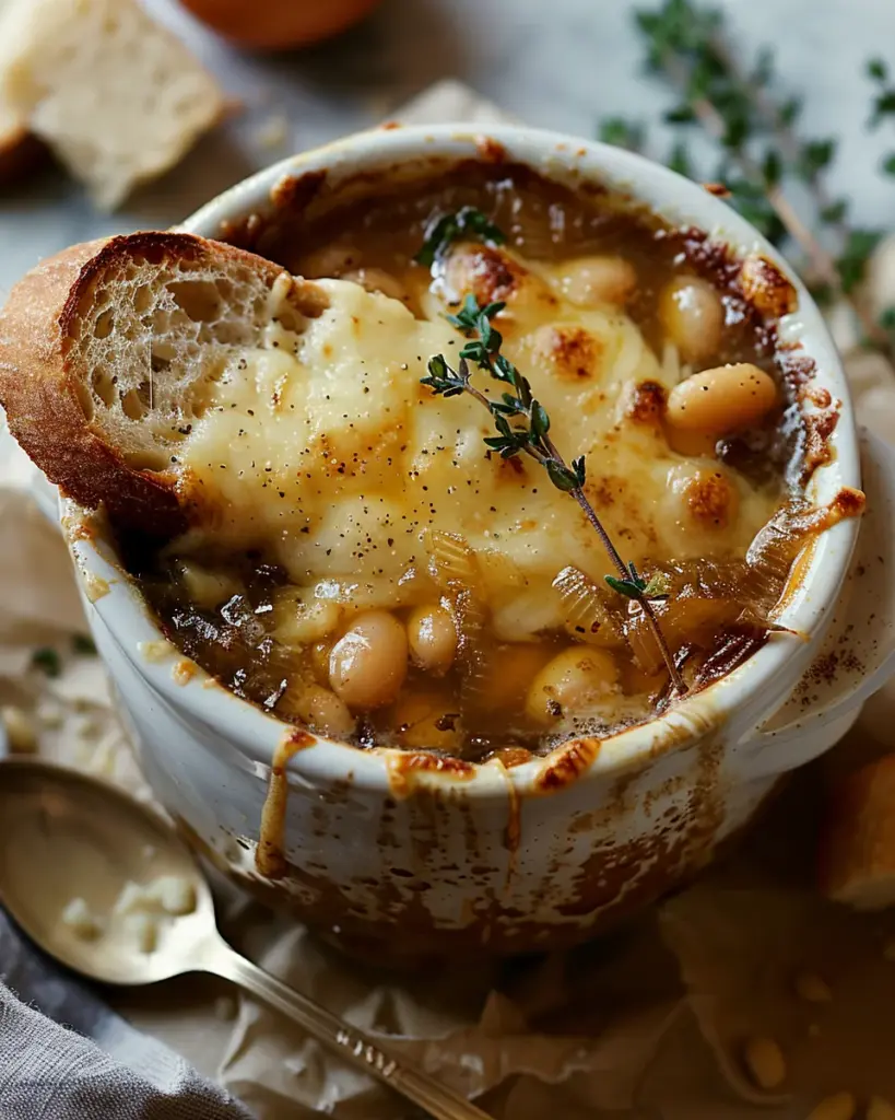 French Onion and Butter Bean Soup