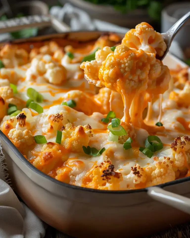 Creamy Buffalo Chicken Cauliflower Casserole Recipe