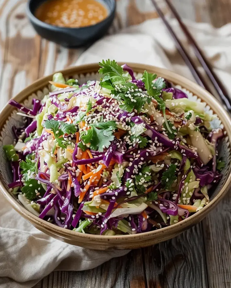 Crunchy Asian Cabbage Slaw with Addictive Sesame Dressing: A Bright, Bold, Irresistible Classic