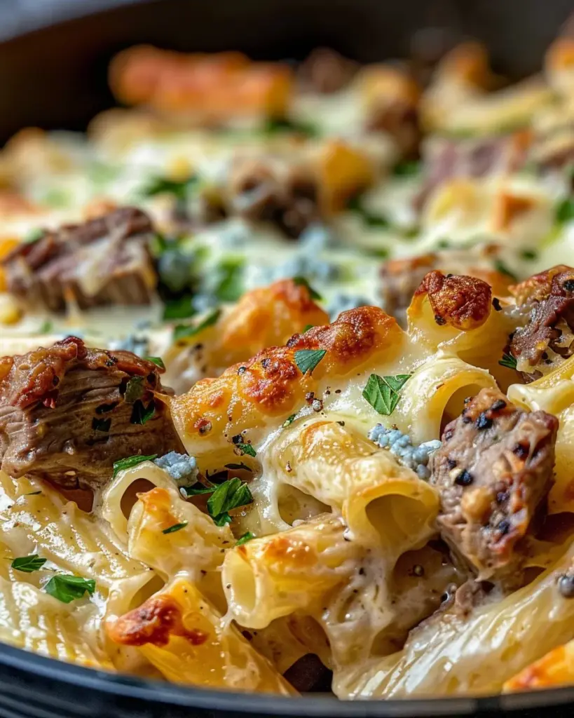 Steak & Blue Cheese Rigatoni Bake