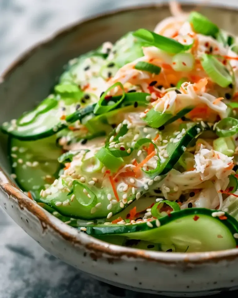 Cucumber Salad with Crab Meat Delight