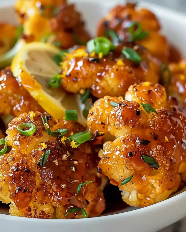 Vegan Lemon Pepper Glazed Cauliflower Recipe