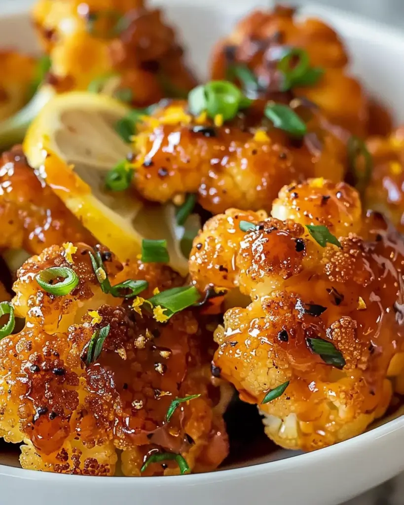 Vegan Lemon Pepper Glazed Cauliflower Recipe